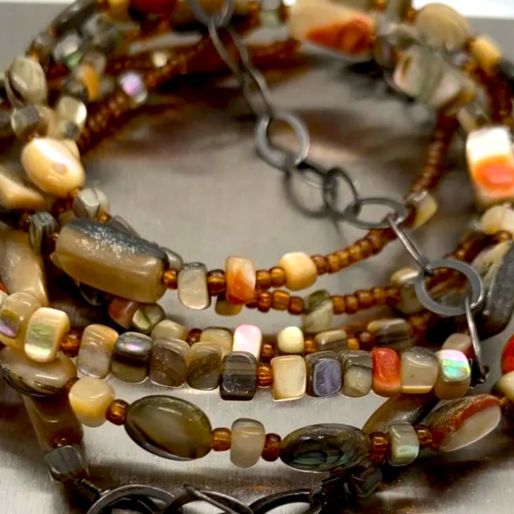 SILPADA Sterling Silver, Three Strand Fiesta
Fun Coral Abalone Necklace - Picture 8 of 10